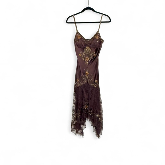 Vintage Brown Cache Formal Dress - Picture 2 of 6